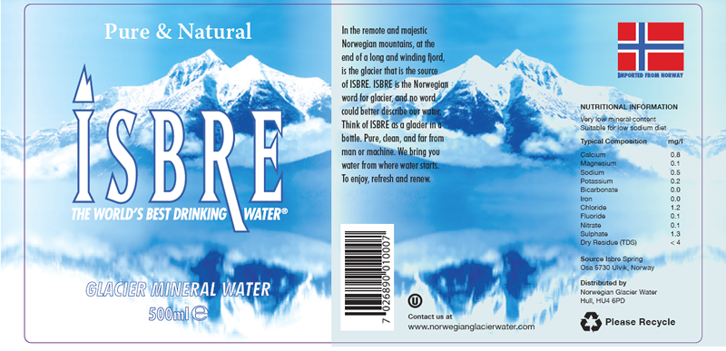 ISBRE Product Label